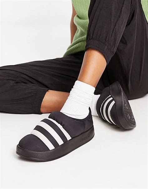 schwarze adidas mit weißem logo|adidas originals sneaker schwarz.